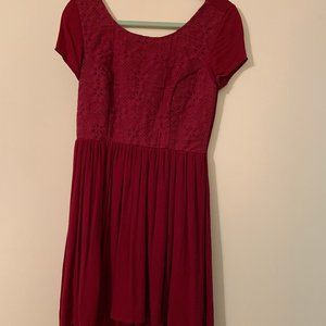 Francesca's Red Lace Dress